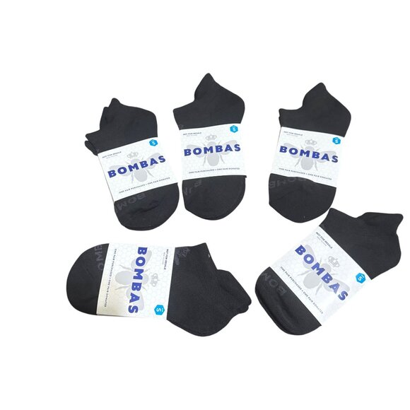 Bombas ankle Sock tech 5-Pack Black size Small honeycomb blister tab performance - Picture 2 of 6